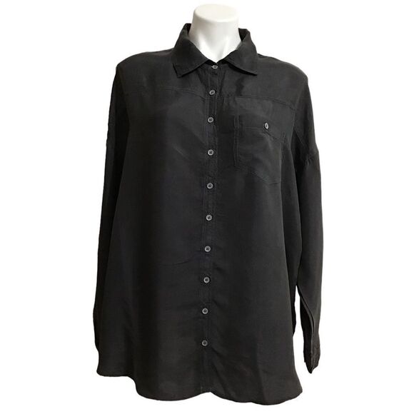 Johnny Was Pete & Greta Capras Button Down Long Sleeve Blouse Size Medium - Picture 2 of 12